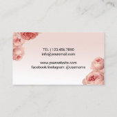 Wimper Extensions Bloemen Wimpers Salon Visitekaartje (Achterkant)