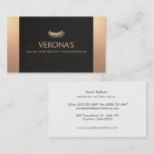 Wimper Extensions Salon Zwart en Goud Visitekaartje (Voorkant / Achterkant)
