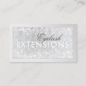 Wimper Extensions Silver Glitter Kaart Visitekaartje (Voorkant)