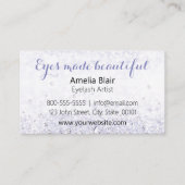 Wimper Extensions Sparkles en Diamonds Paarse Visitekaartje (Voorkant)