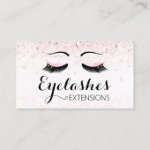 Wimper Extensions Sparkles en Diamonds Pink Visitekaartje (Achterkant)