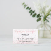 Wimper Extensions Sparkles en Diamonds Pink Visitekaartje (Staand voorkant)