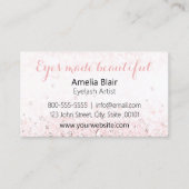 Wimper Extensions Sparkles en Diamonds Pink Visitekaartje (Voorkant)
