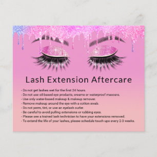 Wimper Extensions Visagist Paarse Nazorg Flyer