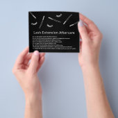 Wimper Extensions Visagist Schattige Nazorg Flyer (Hand)