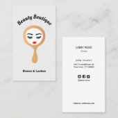 Wimper Lash Extensions & Brow Tinting Threading Visitekaartje (Voorkant / Achterkant)