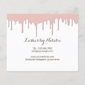 Wimper Make-up Artiest Rose Goud Druppelende Nazor Flyer (Achterkant)