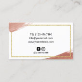 Wimper Make-up Artist Roos Gold Brush Stroke Visitekaartje (Achterkant)