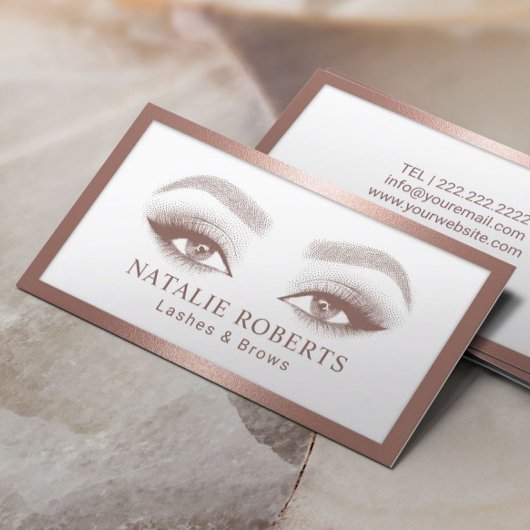 Wimper Salon Lashes Make-up Artiest Roos Goud Lijs Visitekaartje