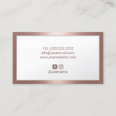 Wimper Salon Lashes Make-up Artiest Roos Goud Lijs Visitekaartje (Achterkant)