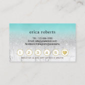 Wimper Technicus Turquoise Marble Lash Loyaliteit Klantenkaartje (Achterkant)