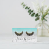 Wimper Technicus Turquoise Marble Lash Loyaliteit Klantenkaartje (Staand voorkant)