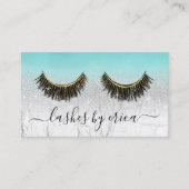 Wimper Technicus Turquoise Marble Lash Loyaliteit Klantenkaartje (Voorkant)