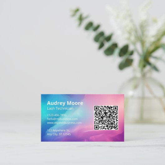 wimper-technologie visitekaartje (Staand voorkant)