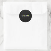 Wimper Therapeut Wimper Tech Wimper Ronde Sticker (Tas)
