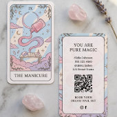 Wimperartiest Pastel Tarot QR-code visitekaartje