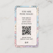 Wimperartiest Pastel Tarot QR-code visitekaartje (Achterkant)