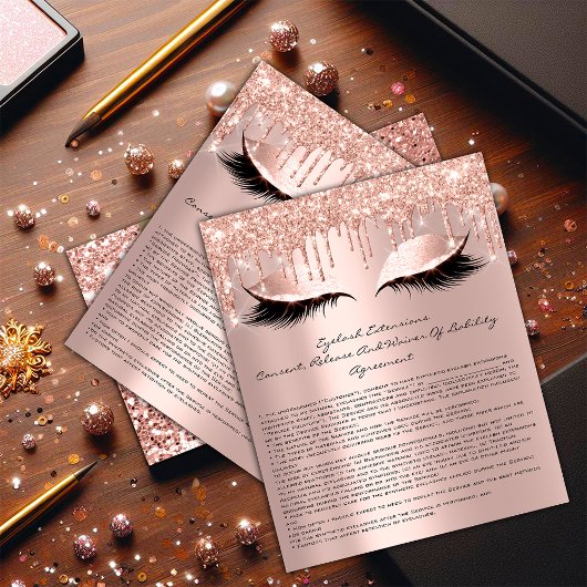 Wimperextensie-aansprakelijkheidsverklaring Glitte Flyer