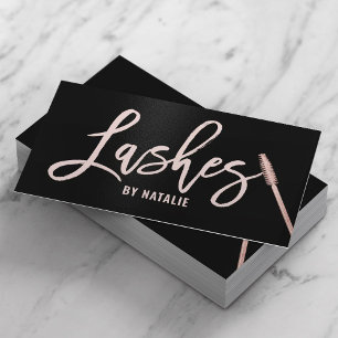 Wimperextensies Roos Gold Lashes Typografie Visitekaartje