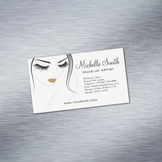 Wimperextensions Face long lashes Magnetisch Visitekaartje (Voorbeeld)