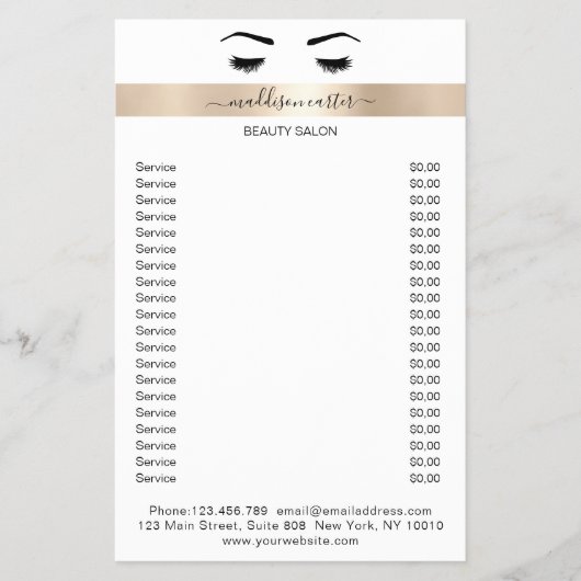 Wimpern Augenbrauen Flyer (Voorkant)