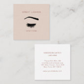 Wimpern Augenbrauen Visitenkarte Vierkante Visitekaartje (Voorkant / Achterkant)