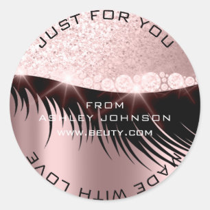 Wimpers Beauty Diamond Eye Sparkly Roos Princess Ronde Sticker
