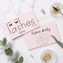 Wimpers Blush Roze Professionele Chic Visitekaartj Visitekaartje