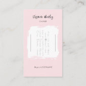 Wimpers Blush Roze Professionele Chic Visitekaartje (Achterkant)