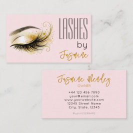 Wimpers Blush Roze Professionele Elegante Eenvoud Visitekaartje