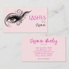 Wimpers Blush Roze Professionele Elegante Eenvoud Visitekaartje