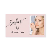 Wimpers Blush Roze Zwart Script Foto 