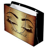 wimpers bruids ogen gouden trend glitter naam groot cadeauzakje (Achterkant Gekanteld)