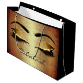 wimpers bruids ogen gouden trend glitter naam groot cadeauzakje (Voorkant Gekanteld)