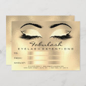 Wimpers Bruin Goud Make-up Artiest Certificaat Cad (Voorkant / Achterkant)