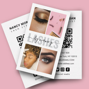 Wimpers Calligraphy Schrift Foto Collage Qr Code Visitekaartje