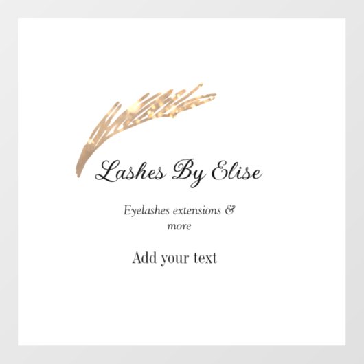 Wimpers door naam toe te voegen contactgegevens so raamsticker (Vel)