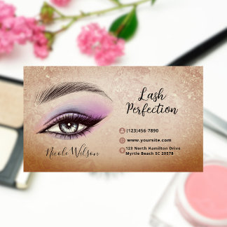 Wimpers en Brows Schoonheid Make-up Visitekaartje
