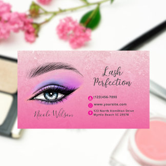 Wimpers en Brows Schoonheid Make-up Visitekaartje