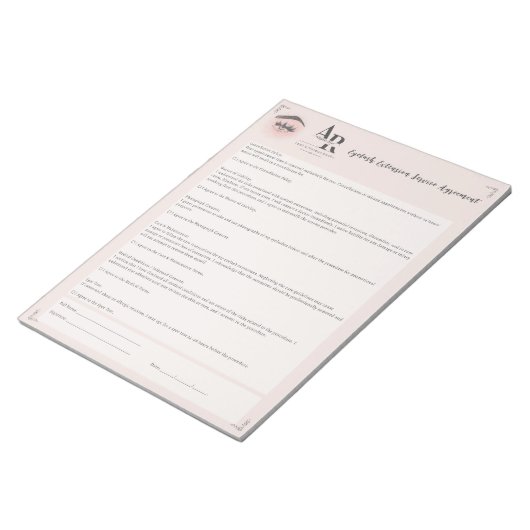 Wimpers en Make-up Verlengde Wimpers Aansprakelijk Notitieblok (Schuin)