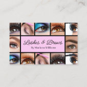 wimpers en wenkbrauwen 12 foto's make-up artiest r visitekaartje (Voorkant)