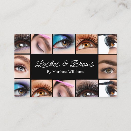 Wimpers en wenkbrauwen 12 foto's Make-up Artist Zw Visitekaartje (Voorkant)