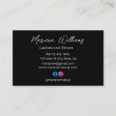 Wimpers en wenkbrauwen 12 foto's Make-up Artist Zw Visitekaartje (Achterkant)