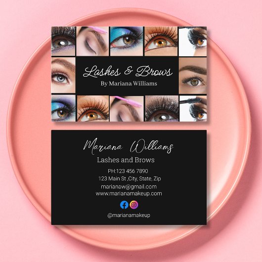 Wimpers en wenkbrauwen 12 foto's Make-up Artist Zw Visitekaartje