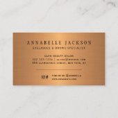 Wimpers en wenkbrauwen diensten glam zwart goud sa visitekaartje (Achterkant)