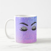Wimpers en wenkbrauwen studio sparkle glitter ombr koffiemok (Links)