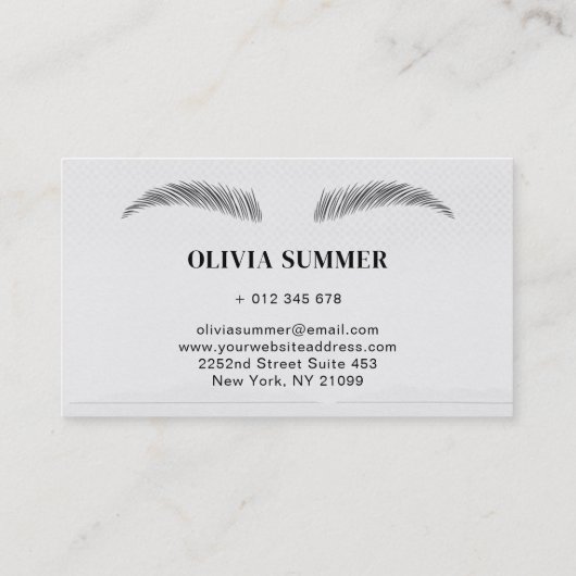 wimpers en wenkbrauwen visitekaartje (Achterkant)