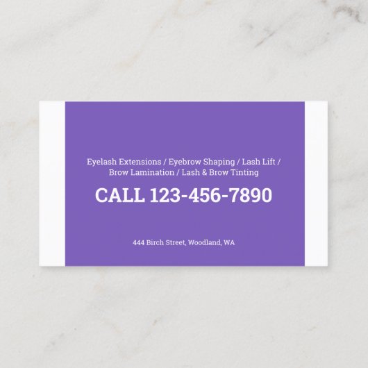 👁️ Wimpers en wenkbrauwen Visitekaartje (Achterkant)