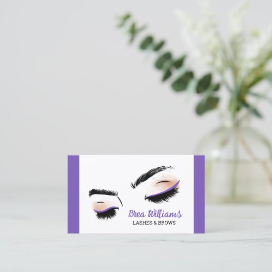 👁️ Wimpers en wenkbrauwen Visitekaartje (Staand voorkant)