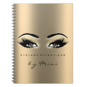 wimpers extensie ogen make-up artiest goud sepia notitieboek (Voorkant)